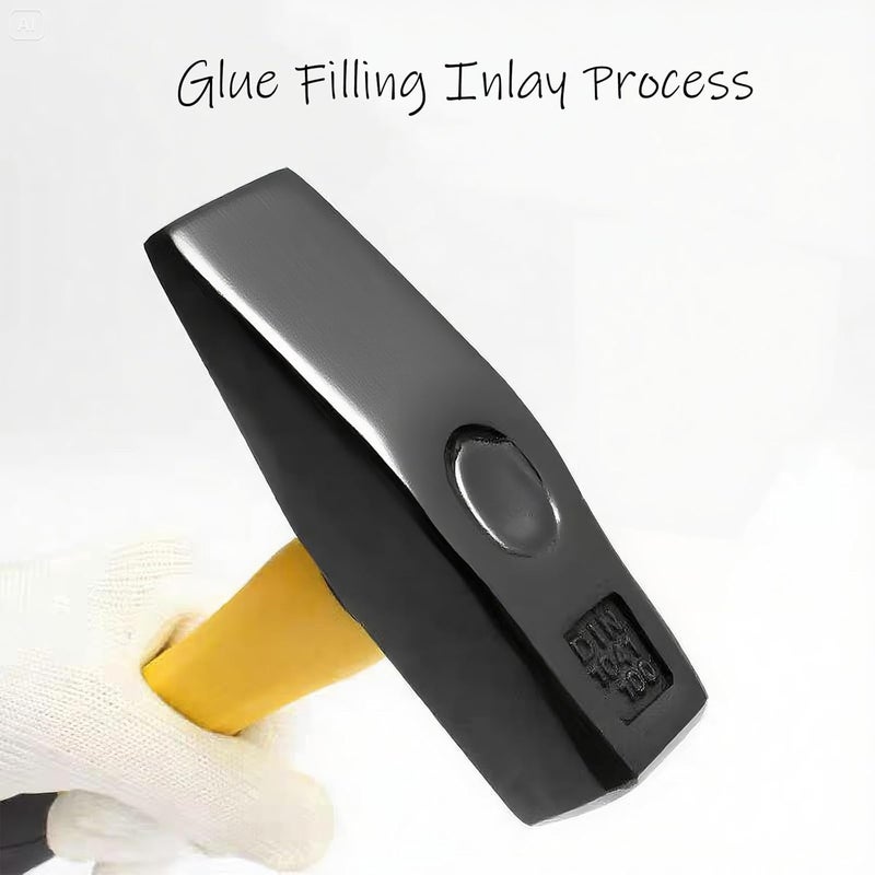 BJDSI 17 oz Blacksmith Hammer,Anti-Shaking,Anti-Rust,Shock-Proof Plastic Handle. - Image 5